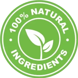 100% natural ingredients badge